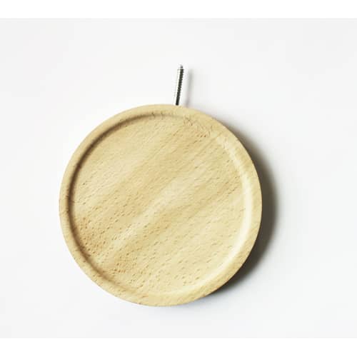 Lot de 3 étagères Balcon bois naturel / Ø 14 cm - Moustache - Lot de 3 étagères - Bois clair - Hêtre massif