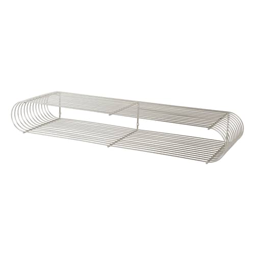 Scaffale Curva Large argento metallo / L 80,4 cm - AYTM - Argento - Acciaio