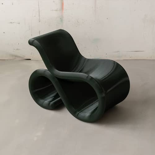 Fauteuil Éclair Chair vert - CRÈME ATELIER - Vert Nori - PETG recyclé