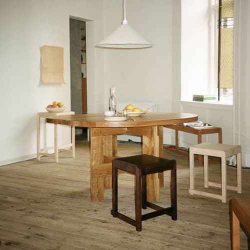 Hocker Stool 01 holz braun - Frama  - Dunkelbraun - Birke, massiv, Birkenholzfurnier