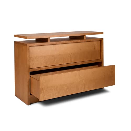 Kommode Ratio holz natur / B 100 x T 35 x H 70 - Frama  - Warmbraune Birke - Birke, massiv, Birkenholzfurnier, Holzfaserplatte
