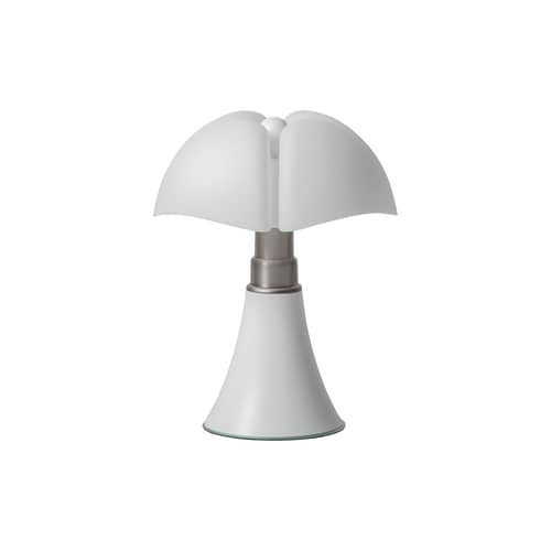 Lampe de table Minipipistrello White matt LED / H 35 cm - Martinelli Luce - Blanc mat -  Méthacrylate satiné, Acier satiné, Aluminium peint mat