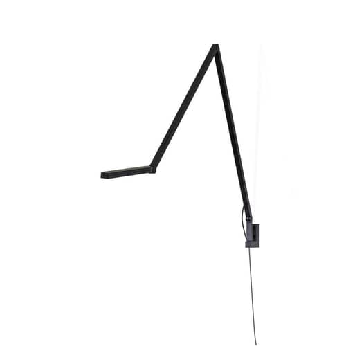 Lampe de table Untitled Linear LED métal noir / Orientable - Nemo - Tête plate / Noir - Aluminium, Technopolymère
