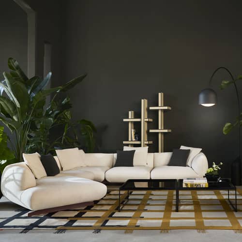 Libreria Lepid legno bianco / L 116 x H 210 cm - Kartell - Avorio - MDF laccato con vernice poliestere