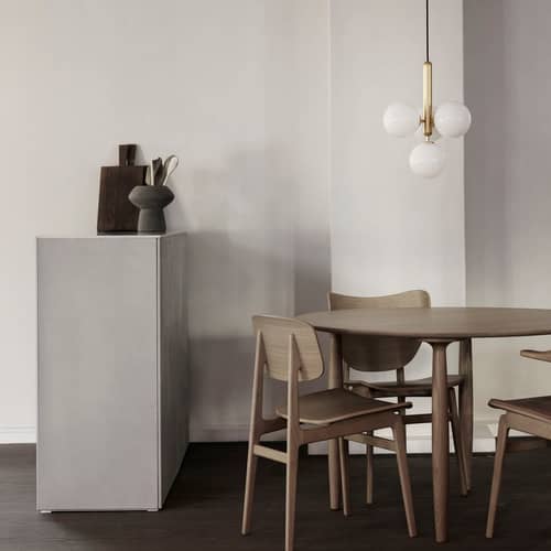 Pendelleuchte Miira 4 glas gold / Ø 38 cm - NUURA - Gold / Opalinweiß - Aluminium, mundgeblasenes Glas
