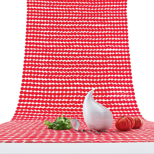 Mozzarella-Service Nunziatella plastikmaterial weiß / Frischhaltebehälter + perforierter Schöpflöffel - Alessi - Weiß / Löffel Stahl - rostfreier Stahl, thermoplastisches Harz