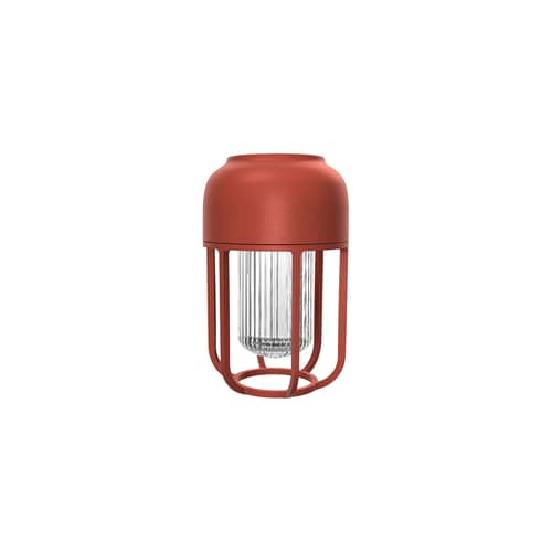 Light N°1 Outdoor solar lamp metal red / LED - Induction charger included - Houe - Cayenne Red - Aluminium, Recycled glass, Recycled plastic