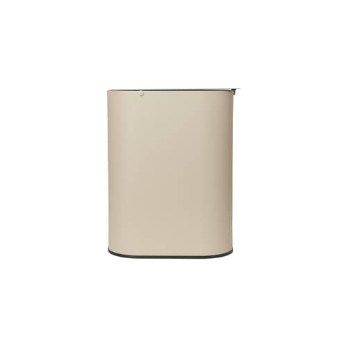 Poubelle Enkel Mediuml métal beige / 19 Litres - L 21 x P 39 x H 50 cm - Ferm Living - 19 Litres / Beige Cachemire - Acier carbone