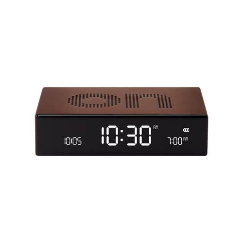 Réveil sans fil Flip Premium / Réversible - Recharge USB (autonomie 3 mois) - Lexon - Bronze - ABS, Aluminium