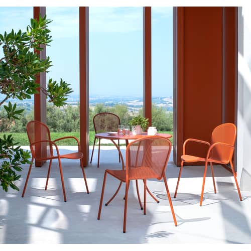 Sessel Ronda XS grau metall / L 58 cm - Emu - Antikeisen - Stahl