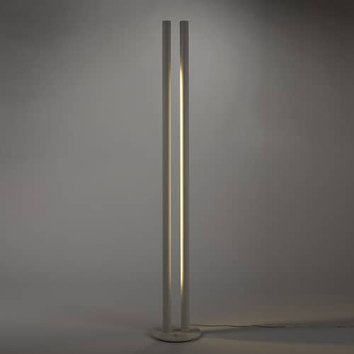 Stehleuchte L1 LED metall weiß Aluminium / H 190 cm - valerie objects - Weiß - Aluminium