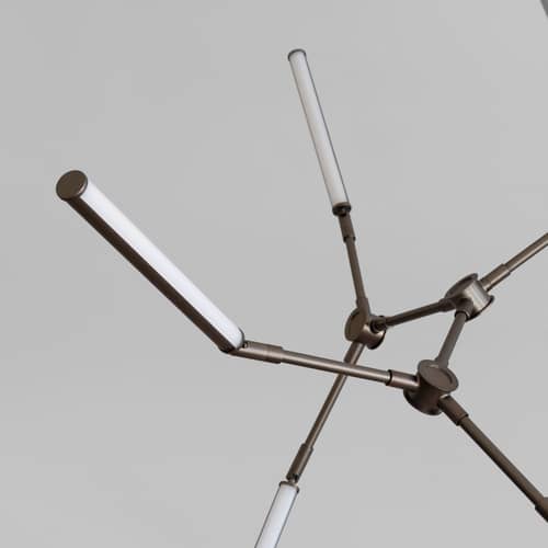 Suspension Stick Mini LED / Articulé - 124 x 95 cm - 101 COPENHAGEN - Bronze - Acrylique, Aluminium