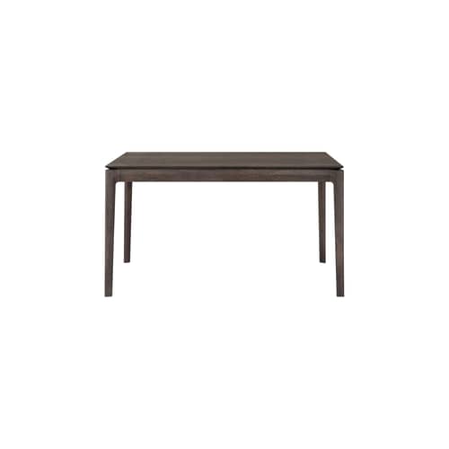 Table à rallonge Bok bois marron / L 140 à 220 cm - 6 à 8 personnes - Ethnicraft - Chêne brun - Chêne massif teinté
