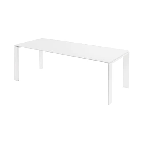 Table rectangulaire Four Outdoor blanc / 158 x 79 cm - Kartell - L 158 cm / Blanc - Acier galvanisé