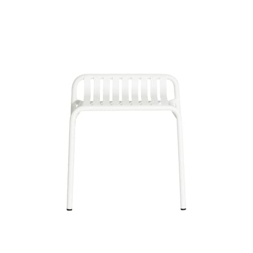 Tabouret Week-End métal blanc / Aluminium - Petite Friture - Blanc - Aluminium thermolaqué époxy