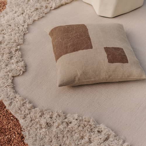 Tapis d\'extérieur Norte / 210 x 220 cm - Plastique post-consommation recyclé - Ferm Living - Naturel -  PET recyclé