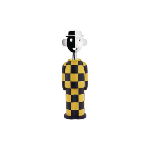 Tire-bouchon Alessandro M. / Alessandro Mendini, 1994 - Alessi - Jaune & noir -  Zamak, Acier, Biocomposite AlkiPaper