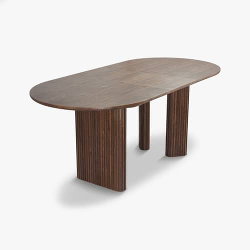 Ausziehtisch Adriano holz braun / L 150–190 cm – 4 bis 6 Personen - NV GALLERY - Nussbaum-Optik - Bois composite, Placage noyer