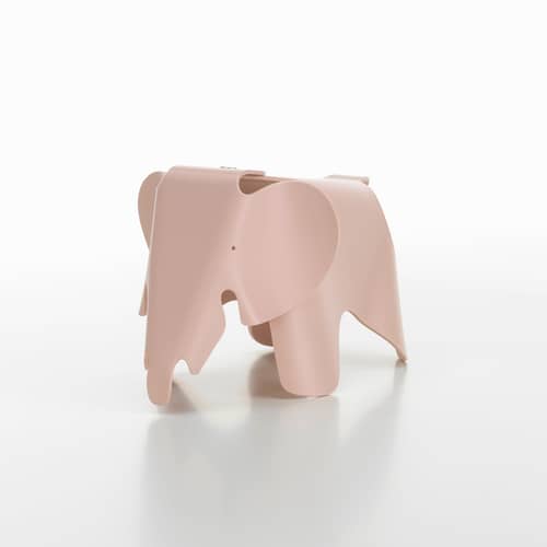 Dekoration Eames Elephant RE (1945) plastikmaterial rosa / Small - L 39 cm / Recycelter Kunststoff - Vitra - Zarte Rosa - Recyceltes Polypropylen