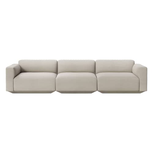 Divano destro Develius D tessuto grigio / 4 posti - En&ls 309 cm - &tradition - Grigio (Tessuto Hot Madison 094) - Legno, Schiuma HR, Tessuto