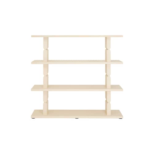 Étagère Coloured Wood Noon bois blanc / L 118 x H 107 cm - NOBODINOZ - Blanc - Frêne