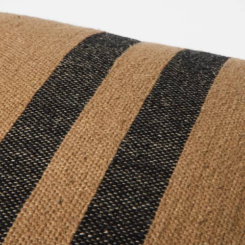 Housse de coussin Sigrun beige / 40 x 60 cm - BROSTE COPENHAGEN - Beige / Noir - Coton, Lin