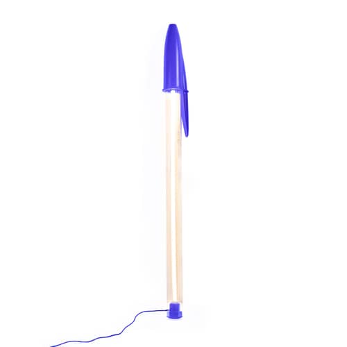 Lampe Bic Lamp bleu / LED - H 178 cm - Seletti - Bleu - Polycristal