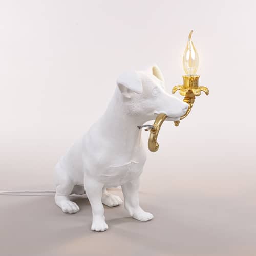 Lampe de table Rio Lamp plastique blanc or / Résine - Seletti - Blanc & or - Résine