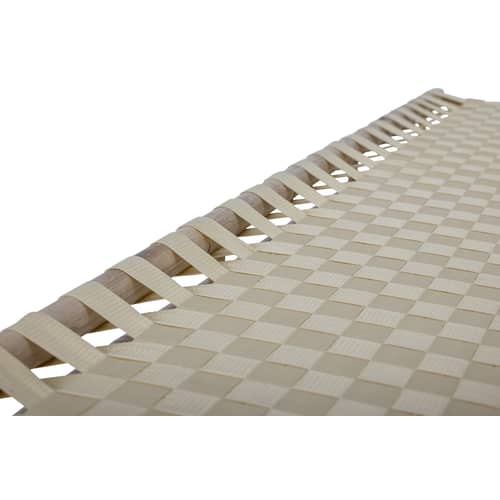 Méridienne Vida tissu beige bois naturel / 190 x 70 cm - Bambou - Bloomingville - Bambou & beige - Bambou, Tissu