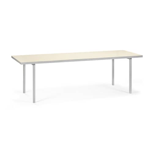 Alu table Rectangular table metal beige / 240 x 85 cm - (indoor/outdoor) - valerie objects - Ivory - Aluminium