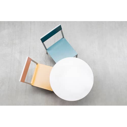S Round table grey metal /  Aluminium - Ø 65.5 cm - valerie objects - Aluminium - Aluminium