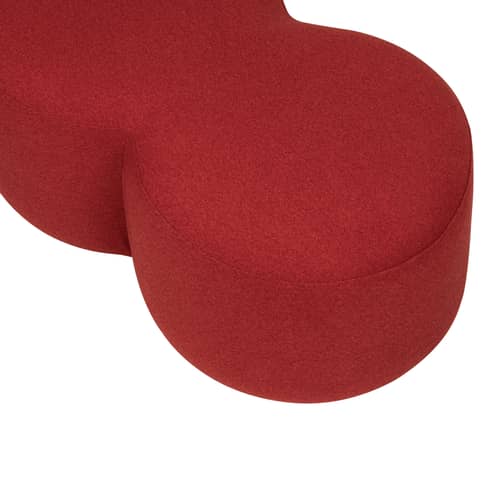 Sitzkissen Umbo textil rot / 88 x 50 x H 36,5 cm - NOO.MA - Rot Klatschmohnrot -  Ouate, Gewebe, Pressspan, Schaumstoff