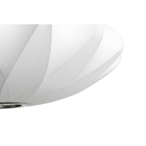 Sospensione Bubble Saucer materiale plastico tessuto bianco / Medium - Motivi incrociati - Hay - Ø 63 cm / Bianco sporco -  Toile polymère, Acciaio