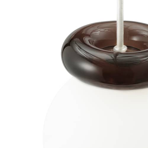 Sospensione Hinx vetro marrone / Ø 15 cm - Normann Copenhagen - Marrone - Resina, Vetro opalino