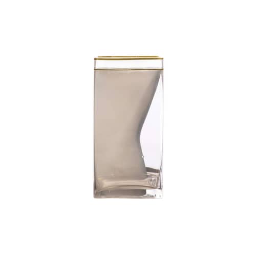 Vase Toiletpaper - Two of Spades glas bunt / 15 x 15 x H 30 cm - Detail aus Gold 24 Karat - Seletti - Two of Spades - , Glas