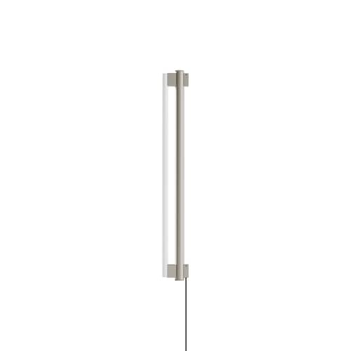 Wandleuchte mit Stromkabel Eiffel Single metall silber / H 100 cm - Frama  - H 100 cm - rostfreier Stahl