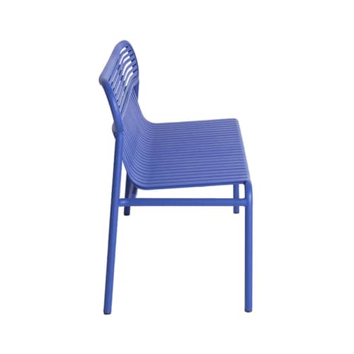 Banc avec dossier Week-End métal bleu / Aluminium - L 121 cm - Petite Friture - Bleu - Aluminium thermolaqué époxy