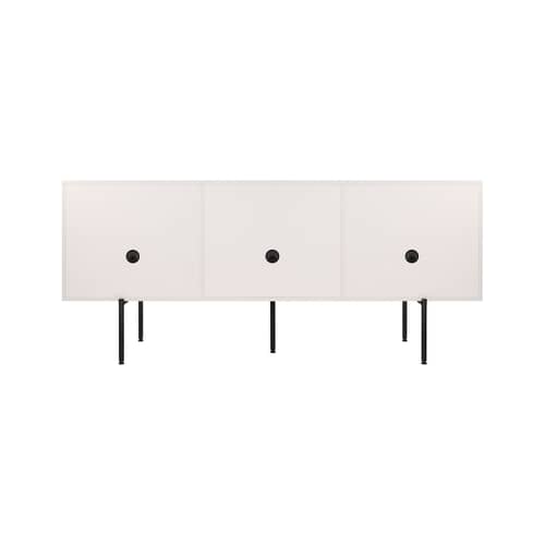 Buffet Bau bois gris / L 180 x H 79 cm - NOO.MA - Gris amande - Acier, Aluminium, Mélamine
