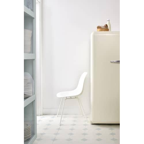 Chaise DSX - Eames Plastic Side Chair / (1950) - Pieds blancs - Vitra - Blanc / Pieds blancs - Acier laqué époxy, Polypropylène