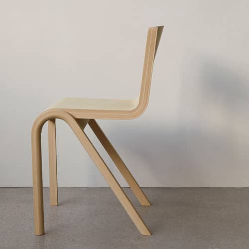 Chaise empilable Ready bois naturel - Audo Copenhagen - Chêne naturel - Contreplaqué de chêne