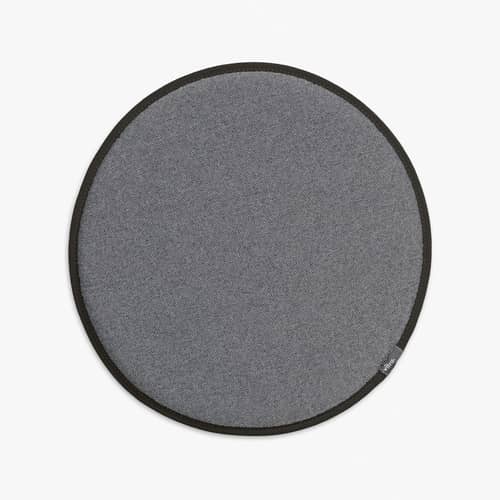 Coussin d\'assise Seat Dots tissu gris / Ø 38 cm - Réversible - Vitra - Gris / Gris anthracite - Mousse, Tissu
