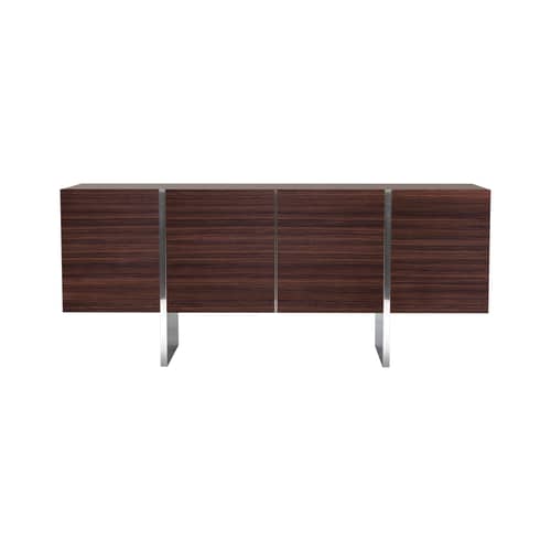 Maestra Dresser wood brown / W 190 x D 45 x H 80 cm - RED Edition - Rosewood / Stainless steel - Rosewood veneer, Stainless steel