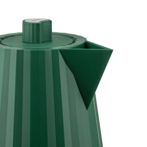 Plissé Electric kettle plastic material green / 1 L - UK version - Alessi - Green - Thermoplastic resin