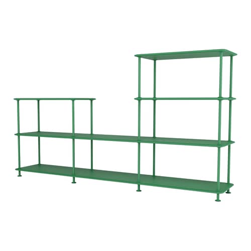 Étagère Montana Free 312000 bois vert / L 203.4 x P 38 x H 109.9 cm - MONTANA - Parsley 152 - Acier laqué, MDF laqué