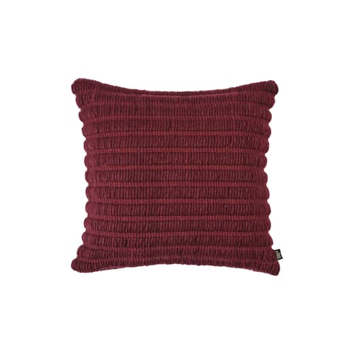 Kissen Ridge textil rot / 45 x 45 cm - handgewebt - Tom Dixon - Bordeaux - Baumwolle, Wolle