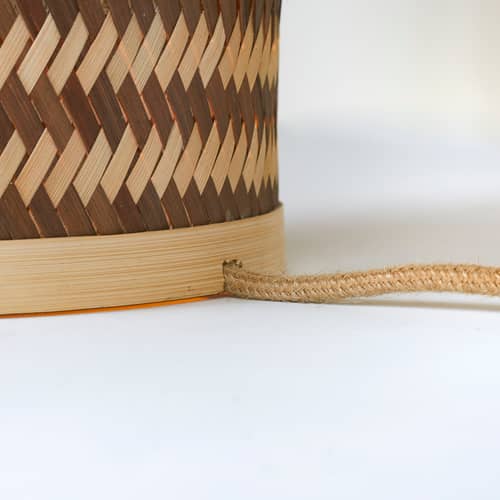 Lampe de table Barbados / Ø 25 x H 27 cm - Bambou - GOOD&MOJO - Marron & naturel - Bambou, Fer