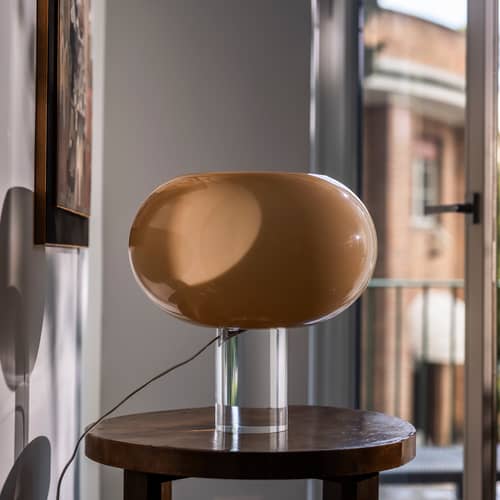 Lampe de table Buds 2 verre beige / Ø 41 x H 42 cm - Foscarini - Beige rosé - PMMA, Verre soufflé