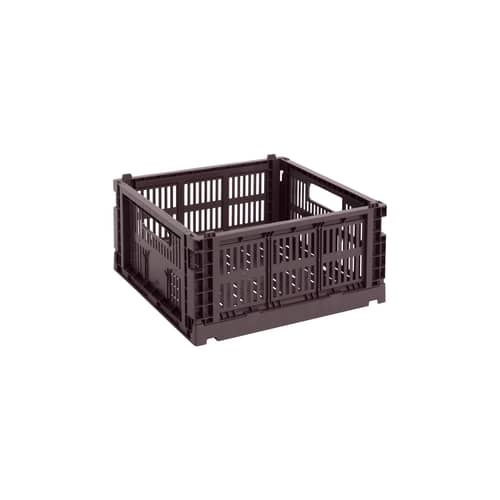Panier Colour Crate plastique rouge Medium Square / 29,5 x 29,5 cm - Hay - Bordeaux - Polypropylène recyclé