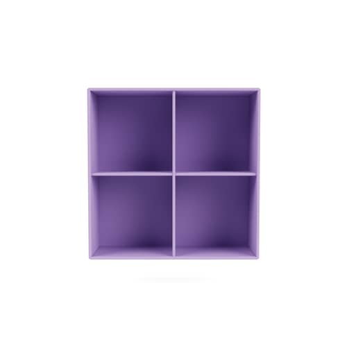 Portaoggetti da parete Show legno viola / L. 69,6 x P. 30 x H. 69,6 cm - MONTANA - Iris iridescente 164 - MDF laccato
