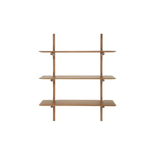 Regal PI holz natur / 3 Regalbretter - Massives Mahagoniholz / L 100 x H 126 cm - Ethnicraft - 3 Regalbretter / Mahagoniholz - Massives Mahagoni